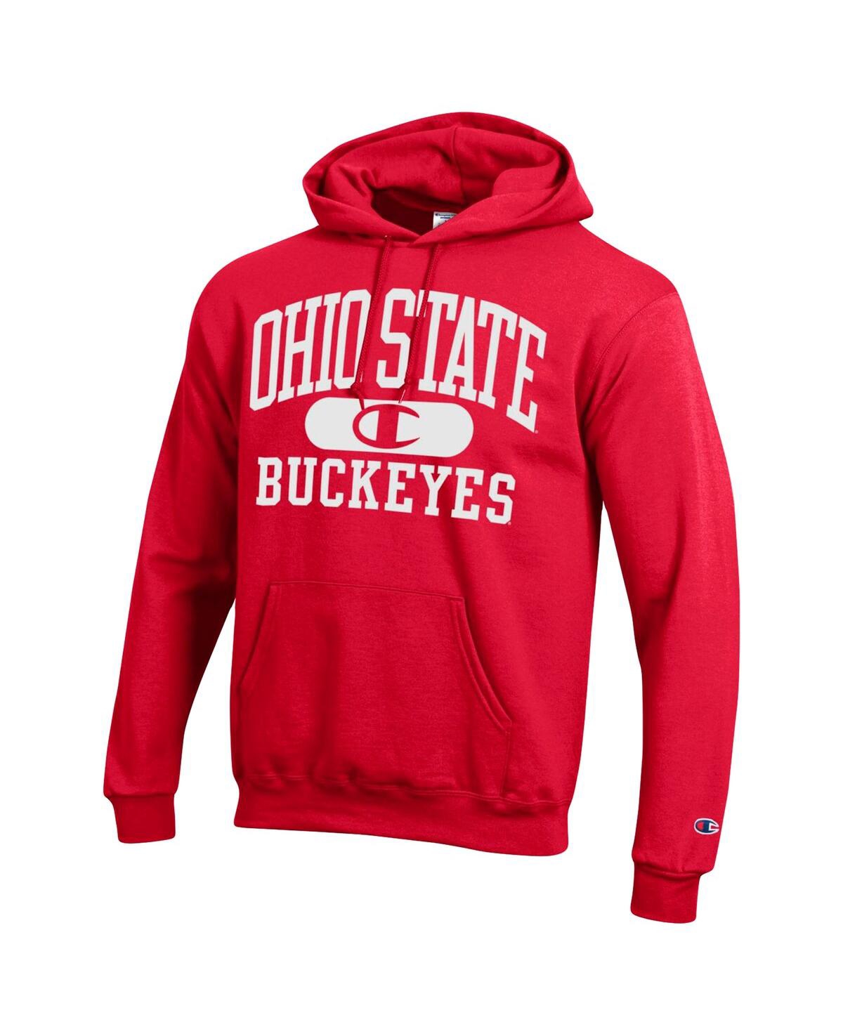 Shop Champion Men's  Scarlet Ohio State Buckeyes Arch Pill Pullover Hoodie