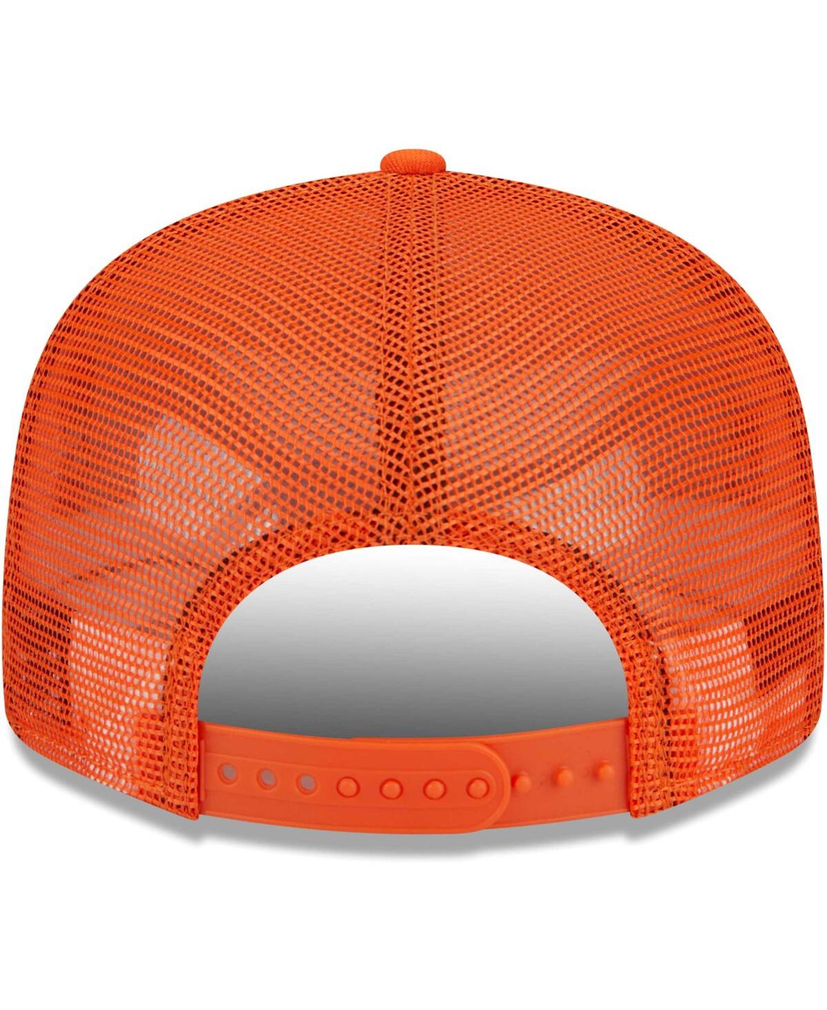 Shop New Era Men's  Orange Denver Broncos Collegiate Trucker 9fifty Snapback Hat