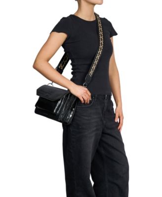 Au Revoir Croc-effect Faux Leather Crossbody Bag