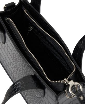 August Croc-effect Faux Leather Crossbody Bag