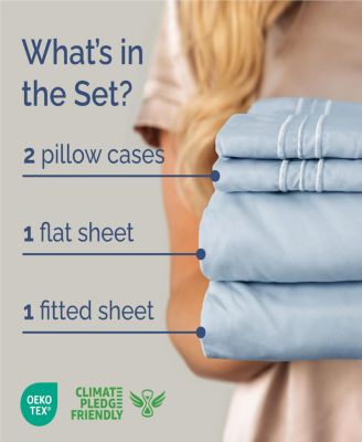 4 Piece Deep Pocket Microfiber (Muted, Vibrant, Heathered) Sheet Set - Queen