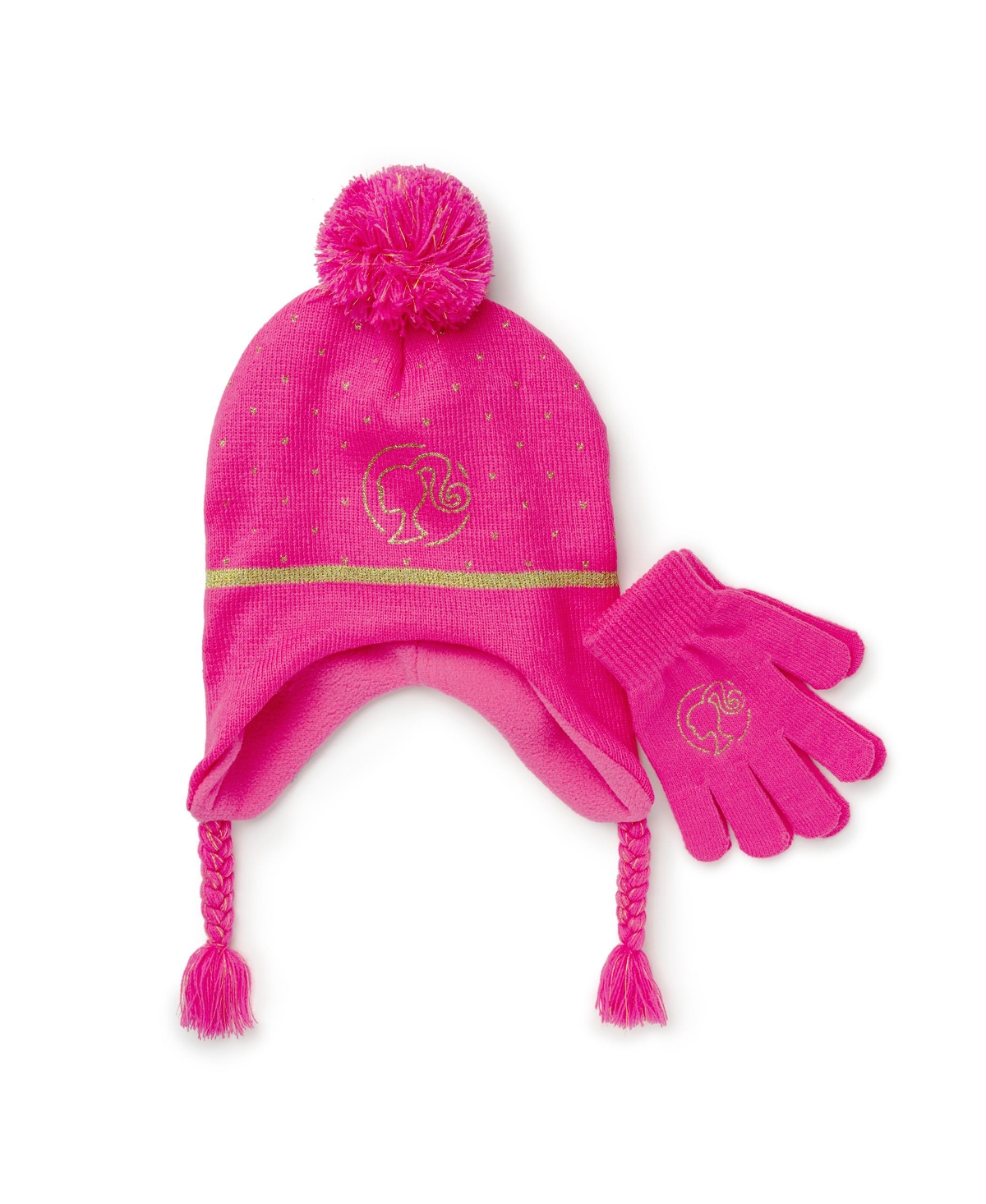 Berkshire Barbie Big Girls Hat And Gloves Set, 2 Piece In Pink