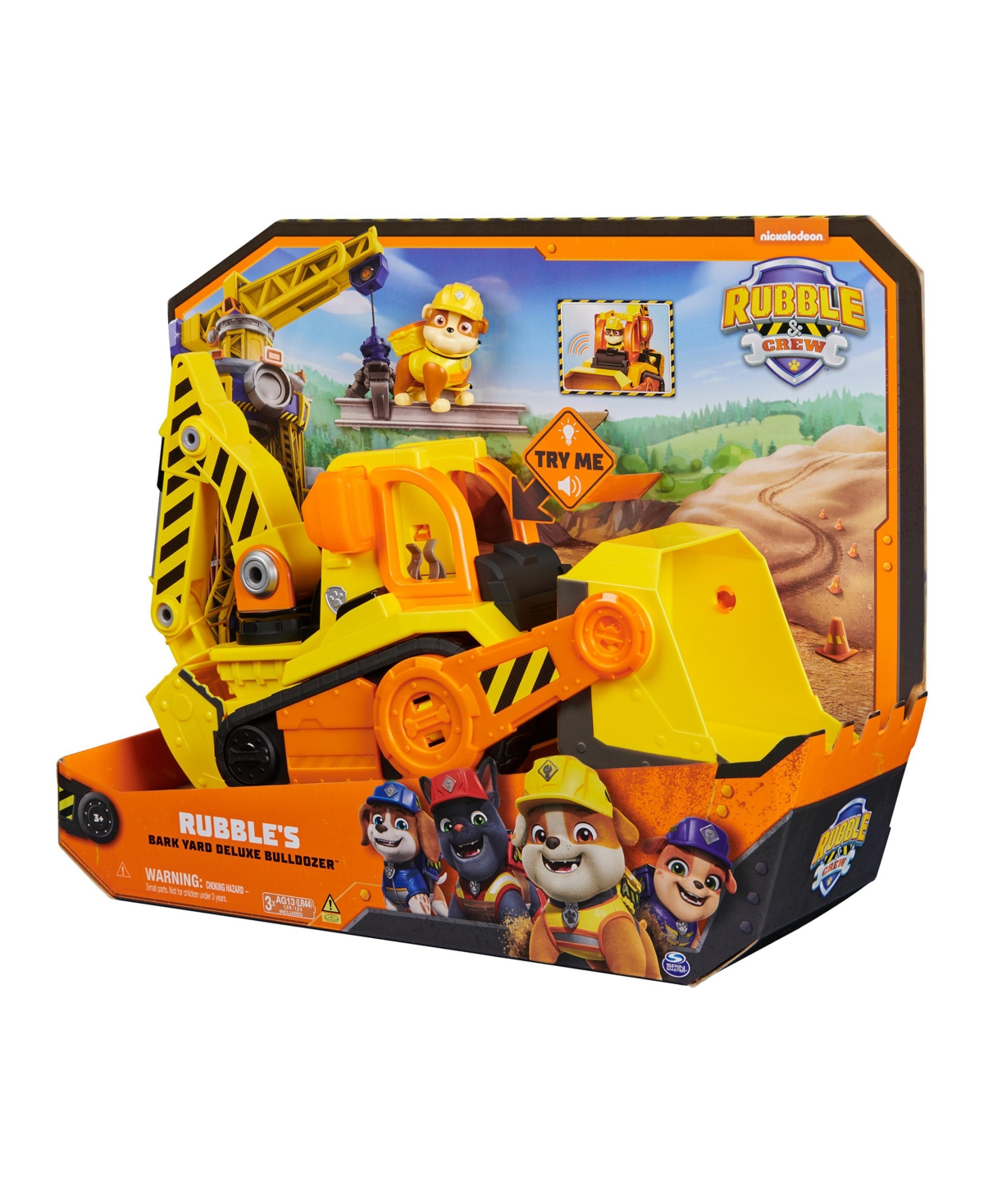 Shop Rubble & Crew , Bark Yard Deluxe Bulldozer Construction Truck Toy With Lights In Multi-color