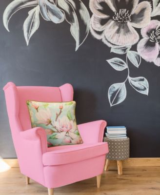 NYBG Watercolor Magnolia Print Decorative Pillow, 20" x 20"