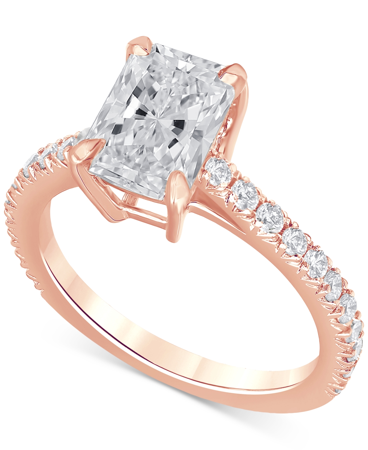 Certified Lab-Grown Diamond Radiant-Cut Engagement Ring (2-1/2 ct. t.w.) in 14k Gold - White Gold