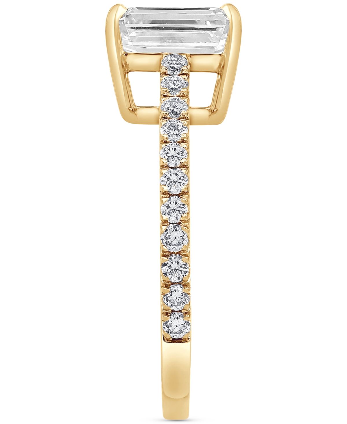 Badgley Mischka Certified Lab-Grown Diamond Radiant-Cut Engagement Ring (2-1/2 ct. t.w.) in 14k Gold