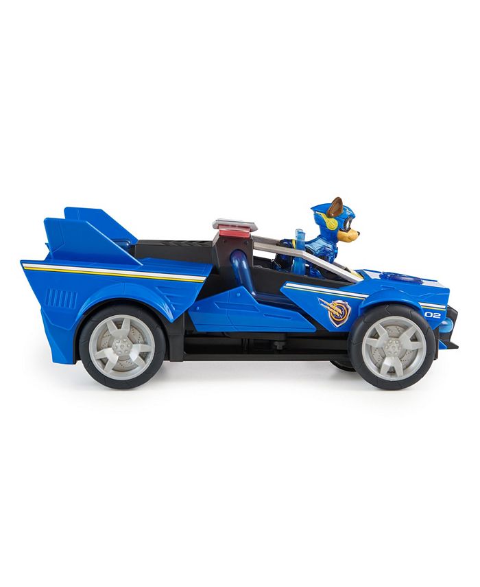 PAW Patrol The Mighty Movie, Chase's Mighty Converting Cruiser with Mighty Pups Action Figure, Lights and Sounds - Multi