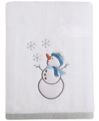 Holiday Lane Embroidered Holiday Bath Towel, 27" x 50", Created for ...