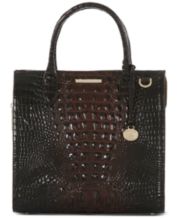 BRAHMIN Melbourne Collection Shira Expression Crocodile Embossed Bucket Bag