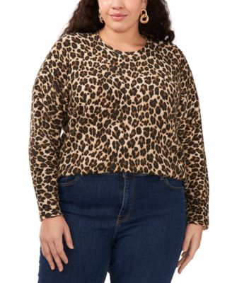 Vince Camuto Plus Size Elegant Leopard Print Sweater Macy s