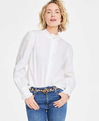 On 34th Women s Ruffle Collar Shirt Created for Macy s Macy s