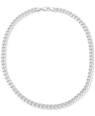 Men's Curb Chain Necklace in Sterling Silver