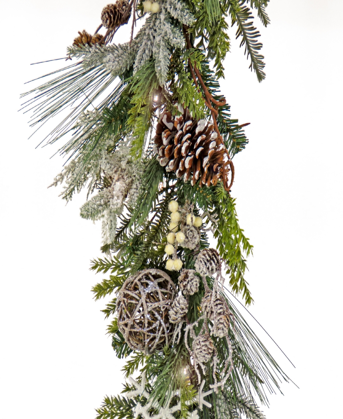 National Tree Company 9 ft. Christmas Trimmed Snowy Twig Garland