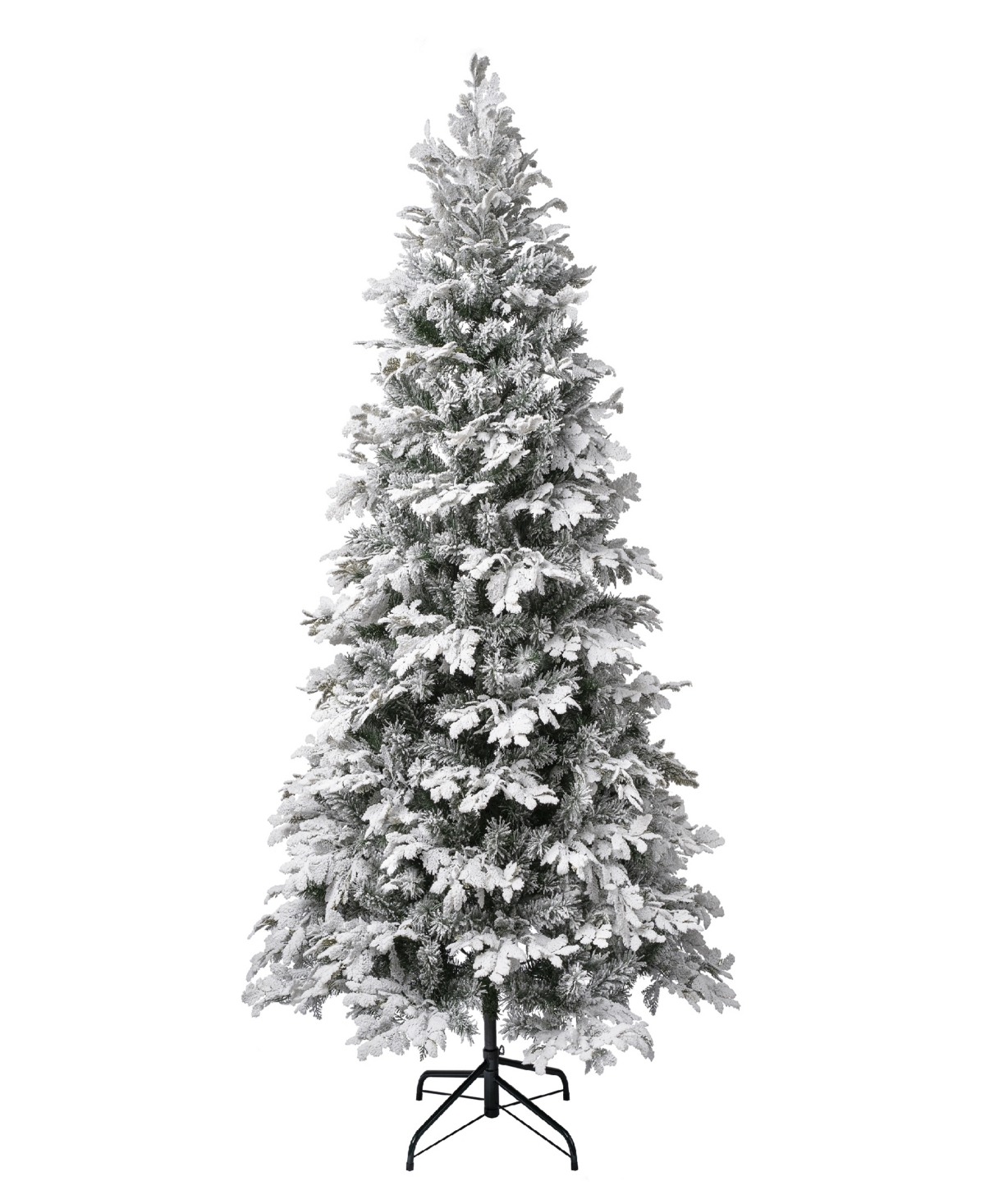 National Tree Company 7.5 Ft. Feel-real Acacius Snowy Hinged Tree In Green