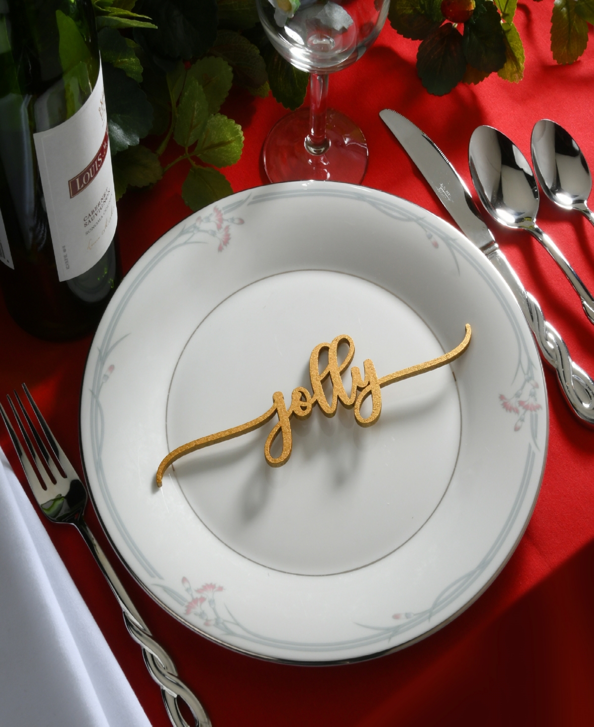 Shop National Tree Company 6-piece Christmas Place Setting Message Decor In Gold