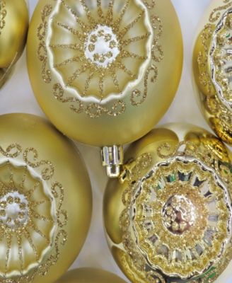 First Traditions 6-Piece Shatterproof Glittering Ornaments