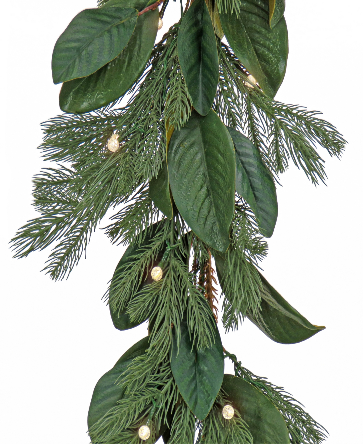 National Tree Company Magnolia Mix Pine Garland with Led Lights