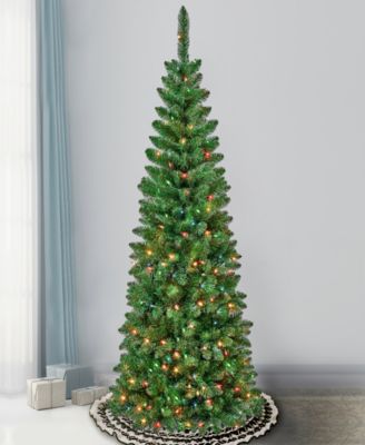 National Tree Company First Traditions 6' Rowan Pencil Slim Tree With ...