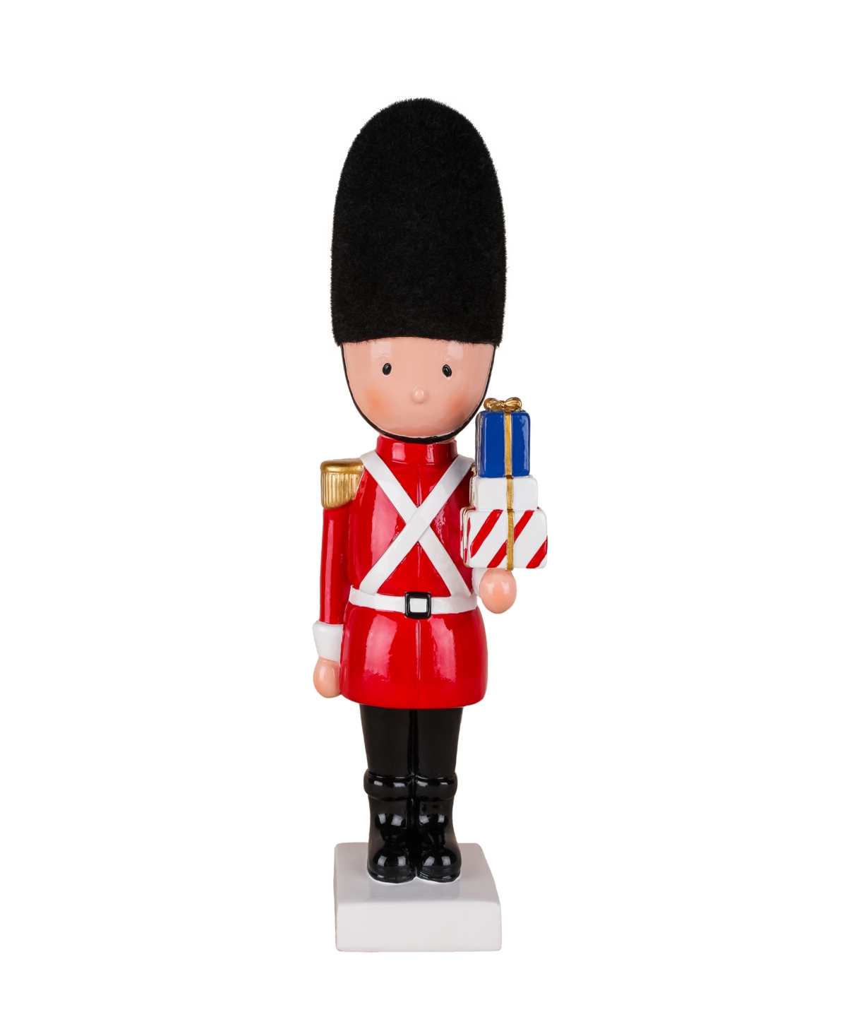 National Tree Company First Traditions 11" Christmas Soldier With Gifts In Red