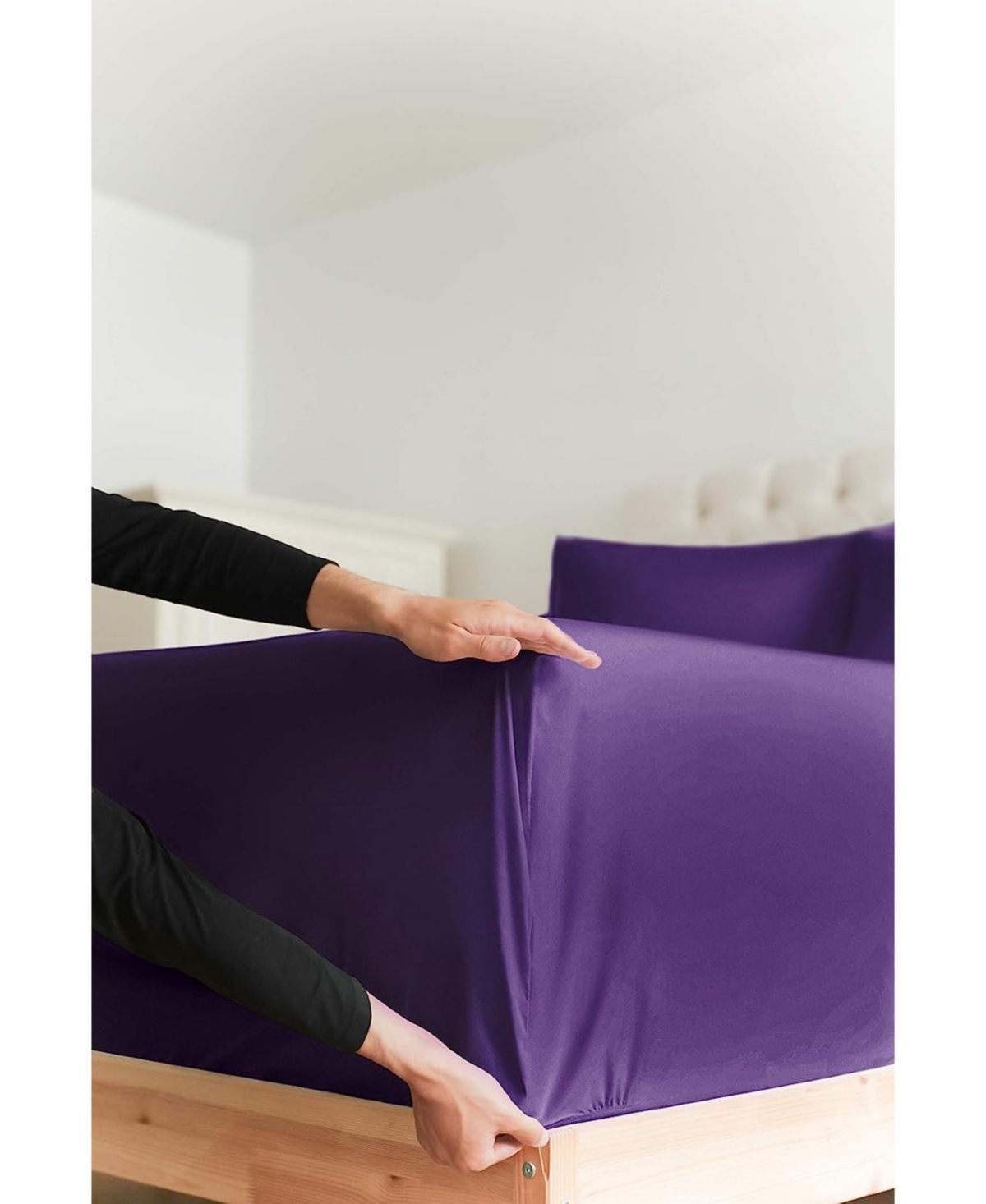 Cgk Unlimited Extra Deep Pocket 18 - 24 Inch Microfiber Fitted Sheet - Extra Long