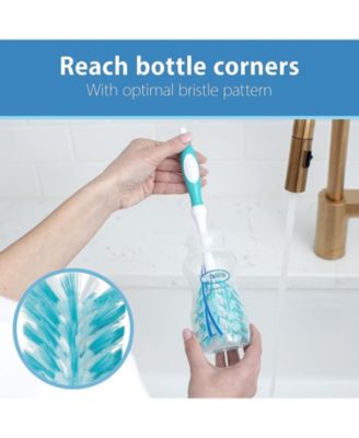 Baby Dr. Brown's Deluxe Baby Bottle Brush with Vent Cleaning Brush, Blue