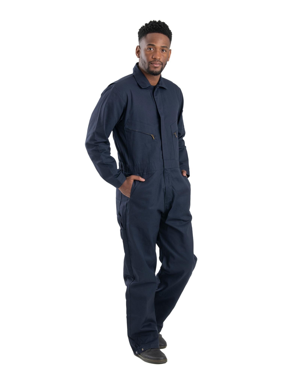 Big & Tall Heritage Deluxe Unlined Cotton/Poly Blend Twill Coverall - Navy