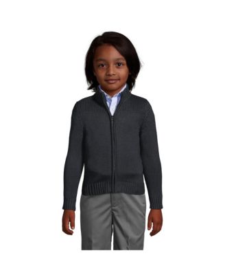 Boys Cotton Modal Zip Front Cardigan Sweater