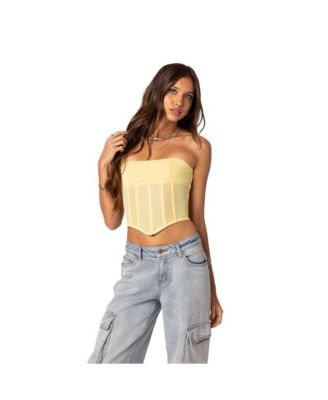 Women's Evangeline Sheer Mesh Corset Top