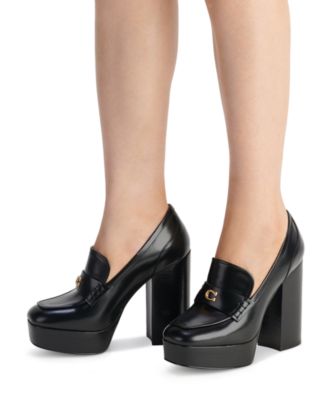 COACH Women's Ilyse Tailored Platform High Heel Loafer Pumps Macy's