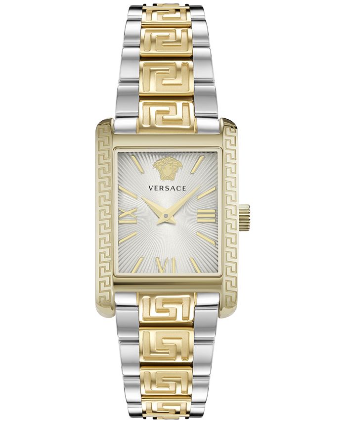 Versace Women's Swiss Tonneau Two-Tone Stainless Steel Bracelet Watch ...