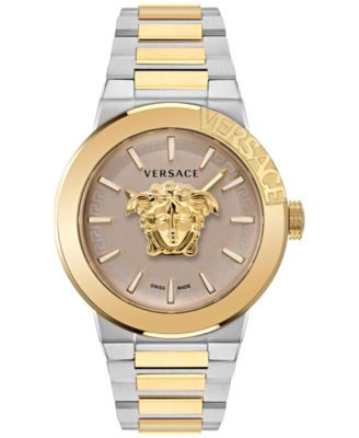 Versace - Men's Swiss Medusa Infinite Two-Tone Stainless Steel Bracelet Watch 47mm