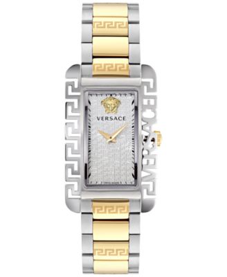 Versace - Men's Swiss Flair Two-Tone Stainless Steel Bracelet Watch 28x45mm