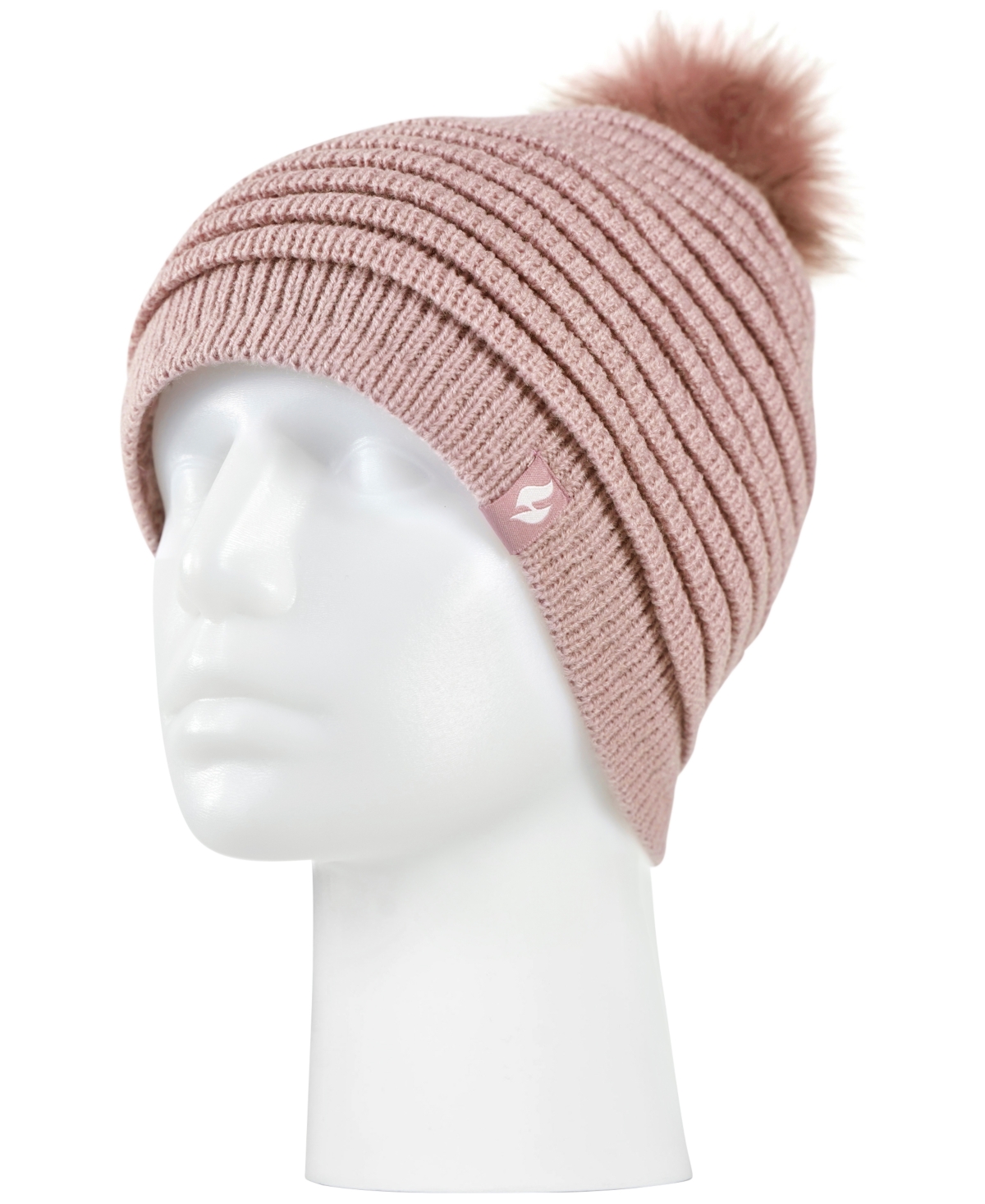 Heat Holders Women's Cannes Ribbed Pom-pom Hat In Pink