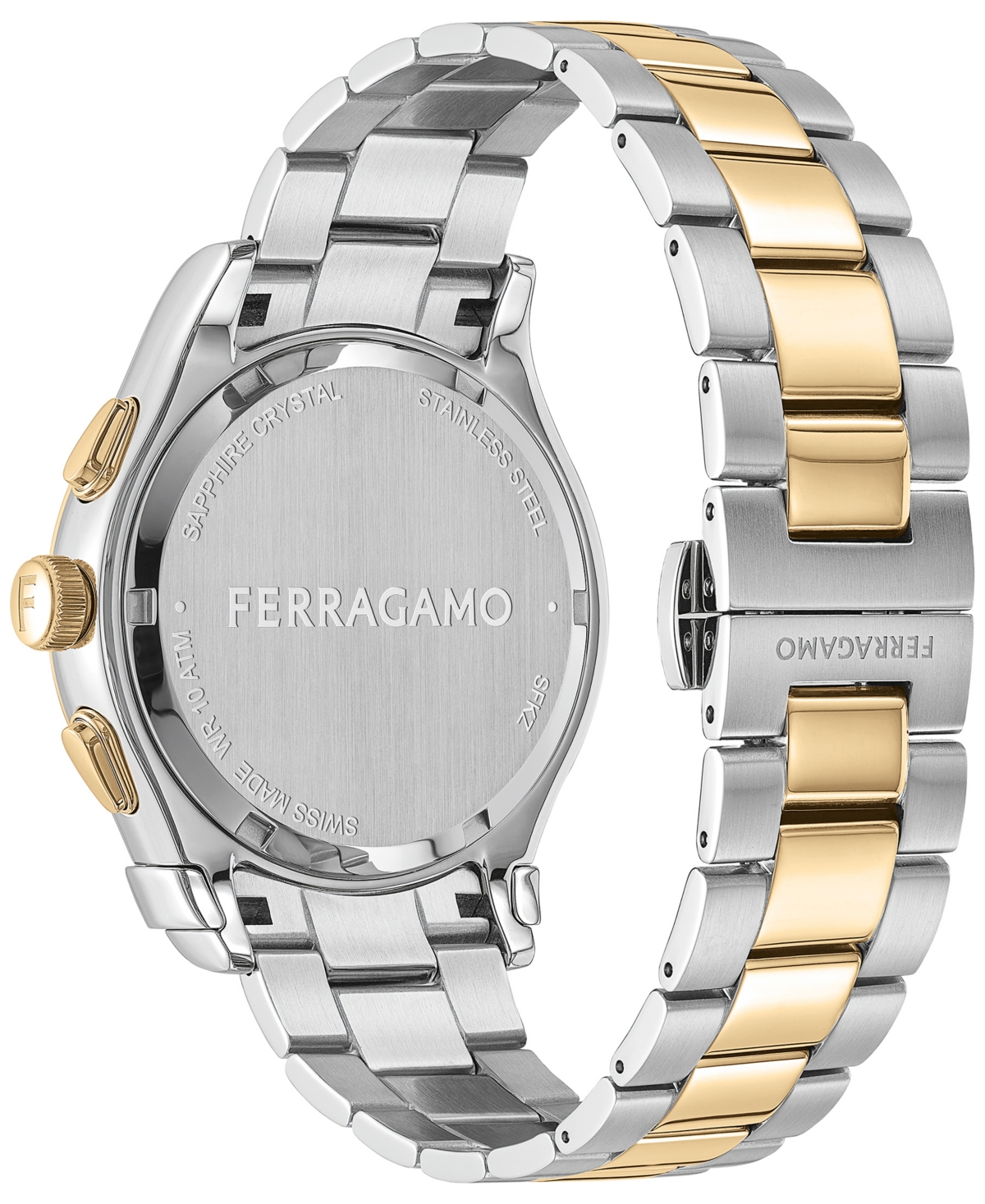 Salvatore Ferragamo Men's 1927 Swiss Chronograph Two-Tone Stainless Steel Bracelet Watch 42mm