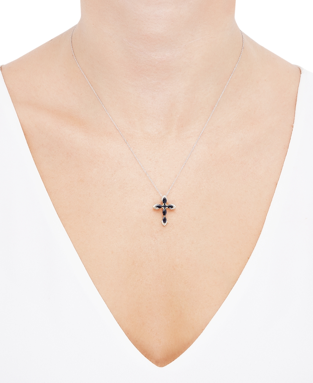 (1-1/10 ct. t.w.) & Diamond Accent Cross 18
