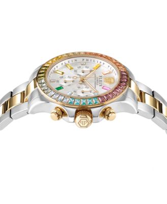 Women's Chronograph Nobile Two-Tone Stainless Steel Bracelet Watch 38mm