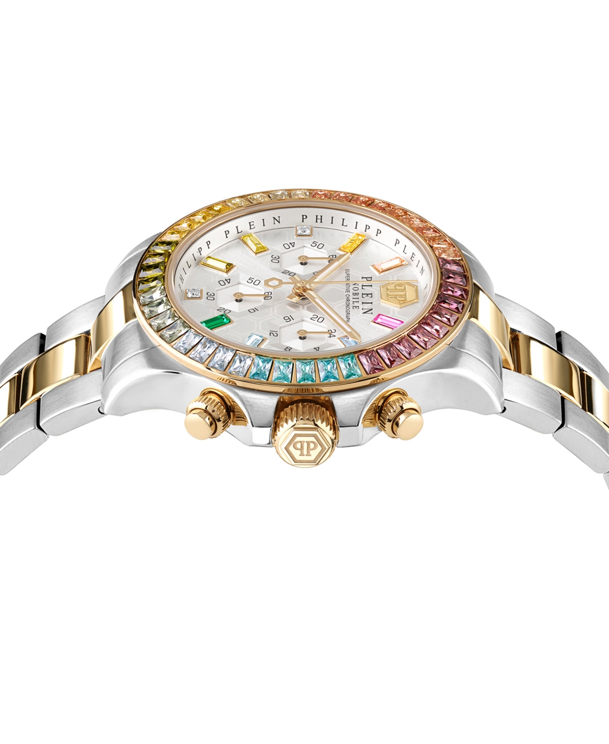 Philipp Plein Nobile Lady Crystal Watch Woman Wrist Watch Multicolored Size Onesize Stainless Steel In Two Tone
