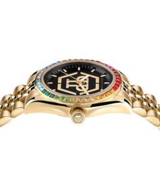 Women's Date Superlative Gold-Tone Stainless Steel Bracelet Watch 38mm