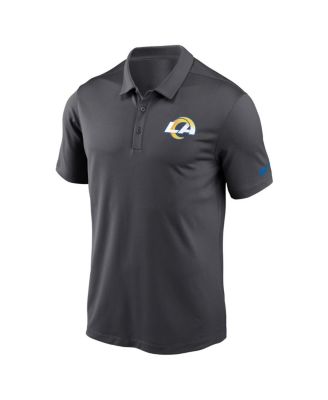 Men's Anthracite Los Angeles Rams Franchise Team Logo Performance Polo Shirt