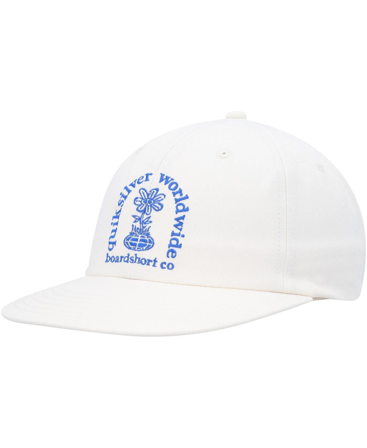 Men's Quiksilver White Fortune Snapback Hat - White
