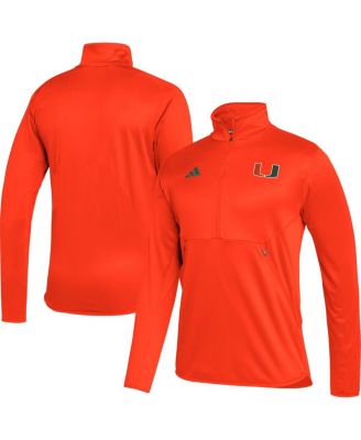 Men's Orange Miami Hurricanes 2023 Sideline AEROREADY Half-Zip Top