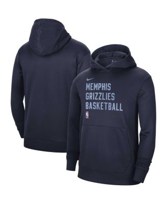 Men's and Women's Navy Memphis Grizzlies 2023/24 Performance Spotlight On-Court Practice Pullover Hoodie