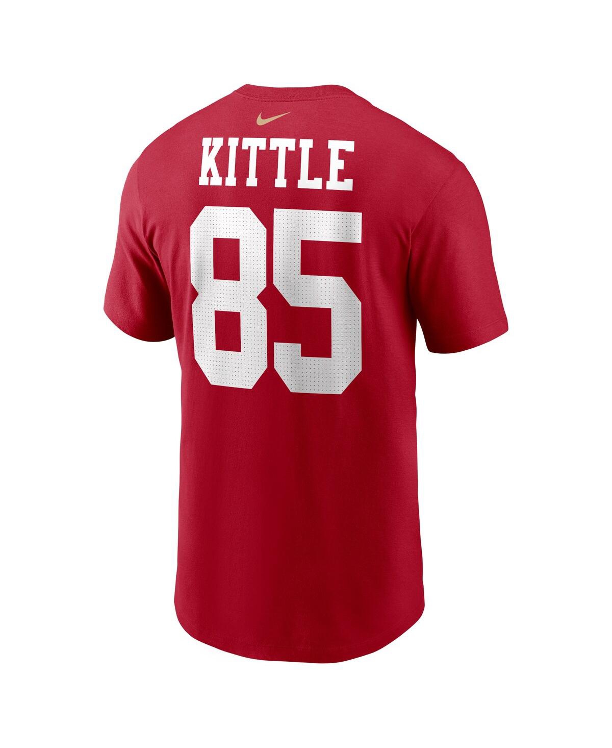 Men's Nike George KittleSan Francisco 49ers Player Name and Number T-shirt - Scarlet