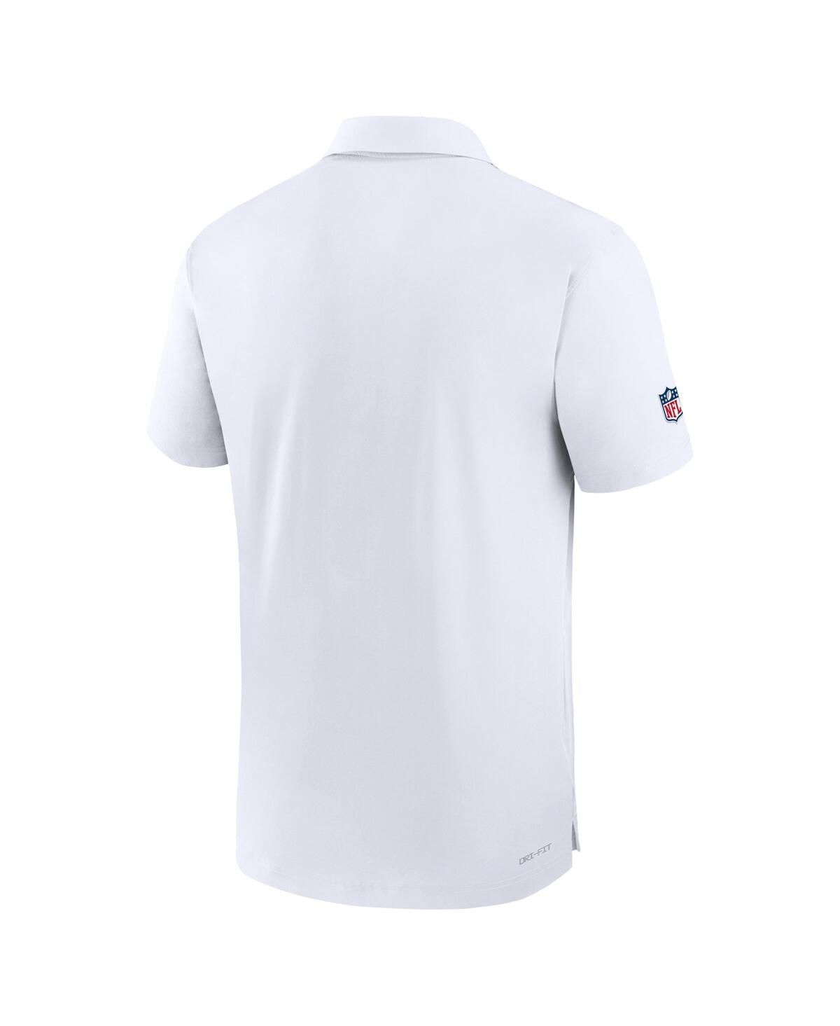 Shop Nike Men's  White Minnesota Vikings Sideline Coaches Performance Polo Shirt