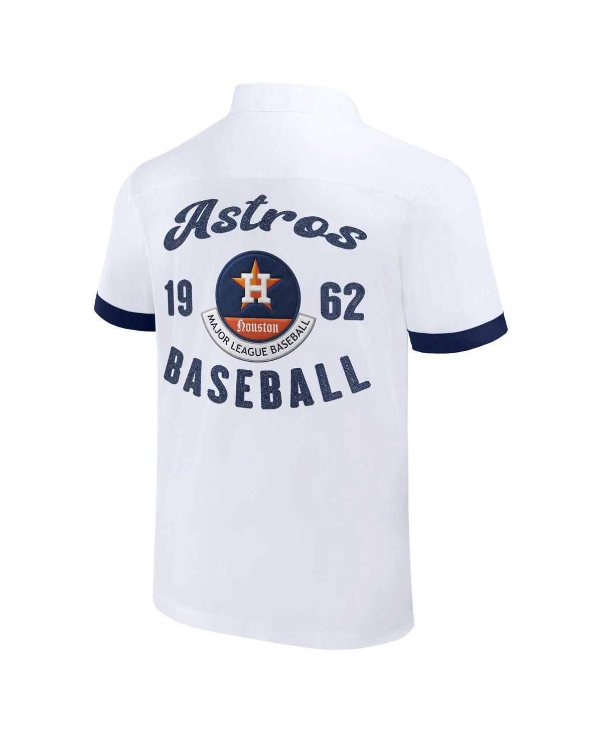 Men's Darius Rucker Collection by Fanatics White Houston Astros Bowling Button-Up Shirt Size: Small
