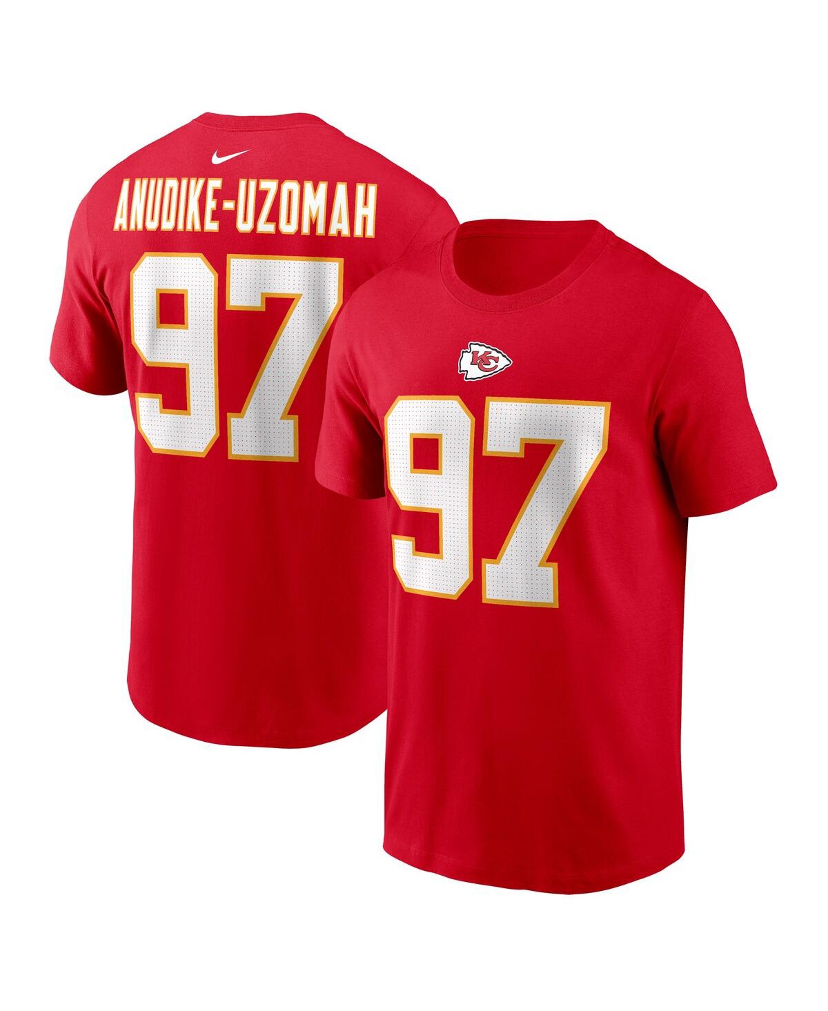 Men's Nike Felix Anudike-UzomahKansas City Chiefs 2023 Nfl Draft First Round Pick Player Name and Number T-shirt - Red