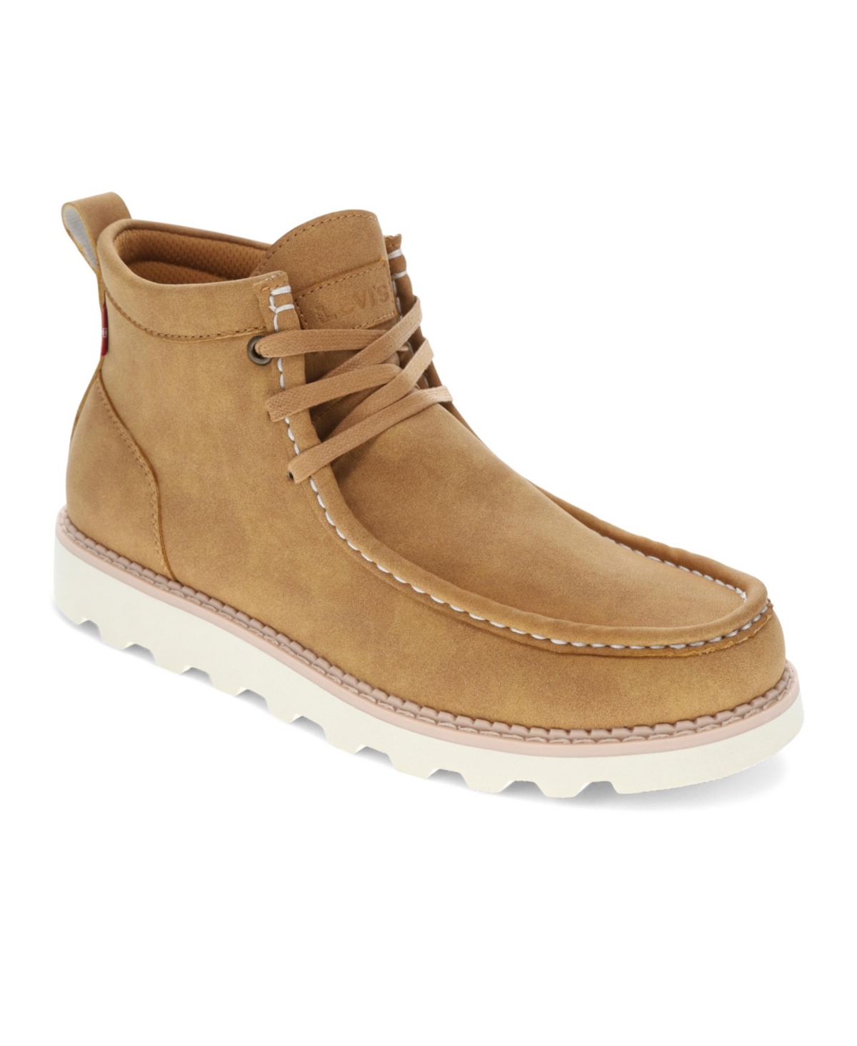 Men's Joshua Faux Leather Lace-Up Boots - Wheat