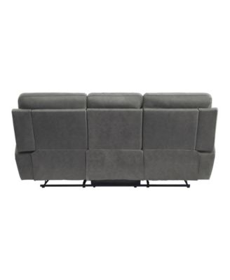 White Label Nadia 85" Double Reclining Sofa with Drop-Down Cup Holders