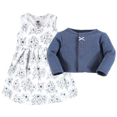 Toddler Girls Hudson Quilted Cardigan and Dress, Leopard Red