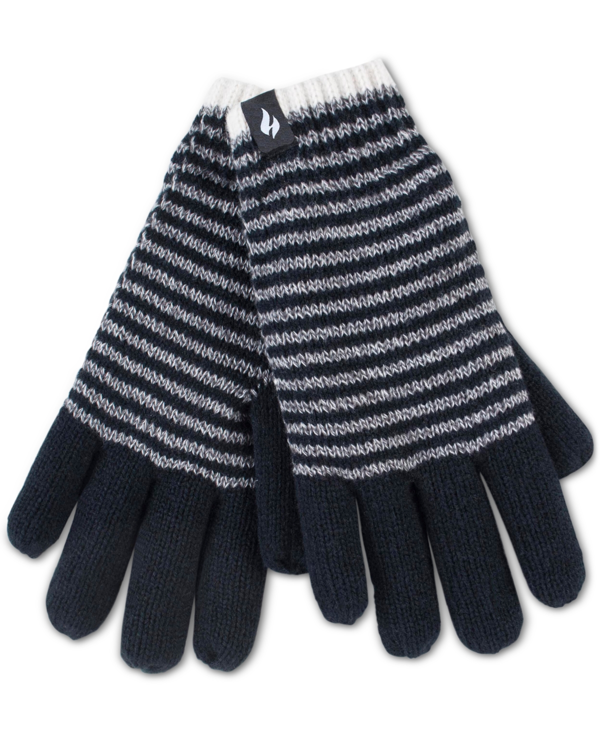 Heat Holders Oslo Striped Gloves In Black